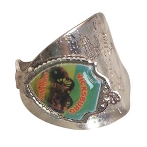 Vicksburg Mississippi Vintage Souvenir Spoon Collectible Ring
